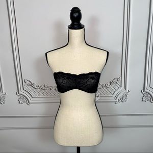 Free People Black Lace Strappy Bandeau | Size S or M